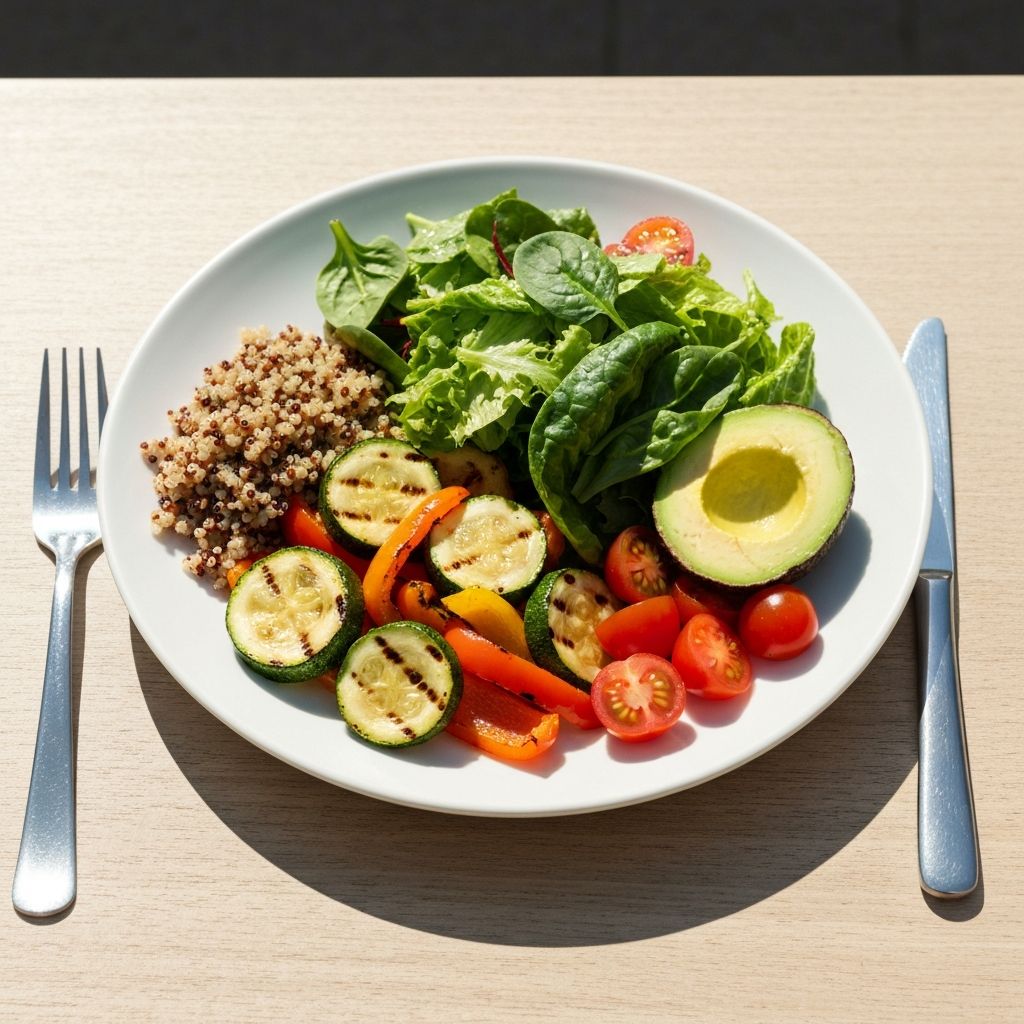 Gesunde Mahlzeit auf einem Teller